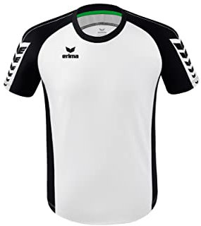 Erima Unisex Erwachsene Six Wings Teamsport Trikot (3132203), weiß/schwarz, M