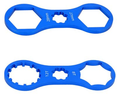 MZHICH 2 PCS Double Head Front Fork Cap Wrenchs Bicycle Front Fork Repair Tool Multifunctional Axis Wrench Tool Bicycle Disassembly Tool for Mountain Bike