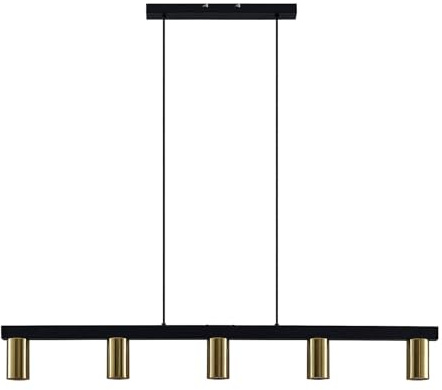 Lindby Pendelleuchte Baliko (Modern) in Schwarz aus Metall (5 flammig, GU10) - Deckenlampe Esstischlampe Hängelampe Hängeleuchte Wohnzimmerleuchte
