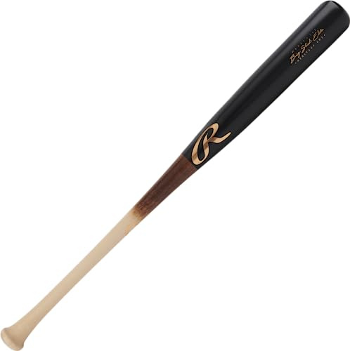 Rawlings Big Stick Elite Wood Baseball Bat | Maple/Birch/Composite Options, Mazza Legno Unisex, Naturale/Nero, 83,8 cm / 33