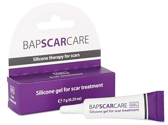 Bapscarcare Silicone Scar Gel | Ideal Scar Treatment for Face, Neck, and Hand Scars | Effective on Old and New Scars | Non-Sticky & Non-Greasy | 7g