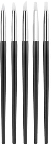 EYVRPAU Pinceles Silicona 5 piezas,ejecución suave,Modelismo,Pintura,moldeadores de Color,Bolígrafos de Silicona Flexible,Pincel de Punta de Silicona,Pincel Uñas,pincel para uñas,uñas