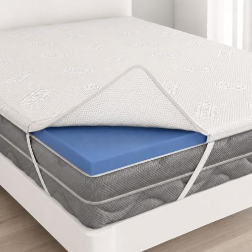L'ANTICO ARCOLAIO - Topper Memory Foam 160x190 Prodotto in Italia, Altezza 5cm in Memory Foam Classico Comodità Garantita, per Materasso Matrimoniale 160x190, Rivestimento Facilmente Sfoderabile