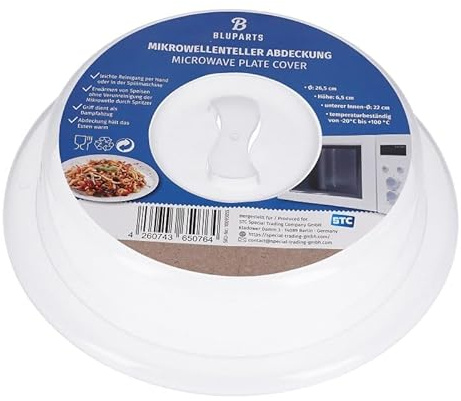 LUTH Premium Profi Parts Couvercle universel pour aliments - 265 mm de diamètre - Pour micro-ondes