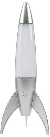 I-TOTAL® - Lampe Lava LED Tornade Gris, Changement de Couleur RGB - 36 cm