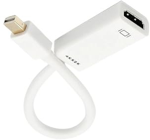 Skärmkonverteringskabel Mini Displayport till HDMI-kompatibel kabel, kompatibel med Apple MacBook, Air Pro 1080P 4K-adapter Mini DP hane till HDMI-kompatibel hona skärmkonverteringslinje(White)