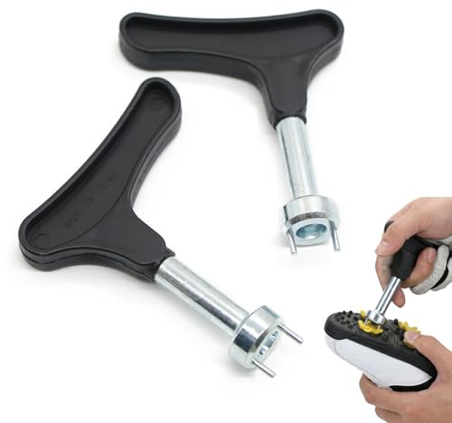 FangLai 2 Pcs Golf Spike Removal Tool,Hand Held Golf Spike Wrench Tool Kit,Adjustable Golf Wrench with Plastic Handle,Universal Golf Shoe Spike Removal Tool & Replacement Set for Shoes Cleat Remover