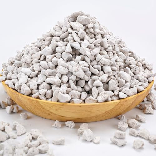 Horticultural Bonsai Pumice Succulent and Cactus Plants Garden Turface Pumice Gravel Rocks Tree Soil Additive Faster Draining Blend, Optimal Drainage, Improves Soil Aeration and Promotes Root 2.2-lbs