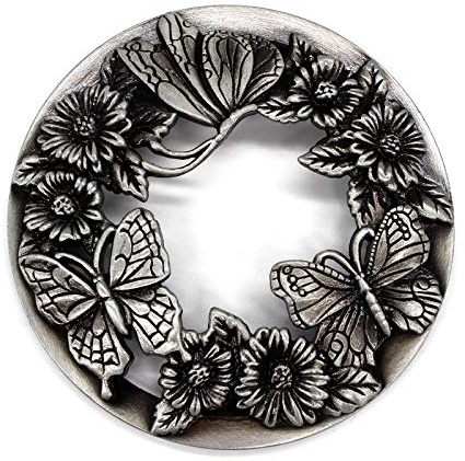 Hion Scented Candle Topper Illuma Lid Jars Cover Shade Sleeves, Help Burn More Evenly, Candle Accessories Decorations Increases Atmosphere Party Gifts for Women(Butterfly Silver)