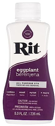 Rit Dye - 226.8 g Flüssige Stofffarbe für Kleidung, Dekor und Handwerk - Aubergine (1 Pack)