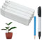 Pack of 100 Plastic Plant Labels, Pencil and Pen - 12.5 x 1cm Seed and Plant Tags, Reusable Marker Labels for Outdoor and Indoor Plants (Plastic Plant Labels, Pencil and Pen, 100 Pack)