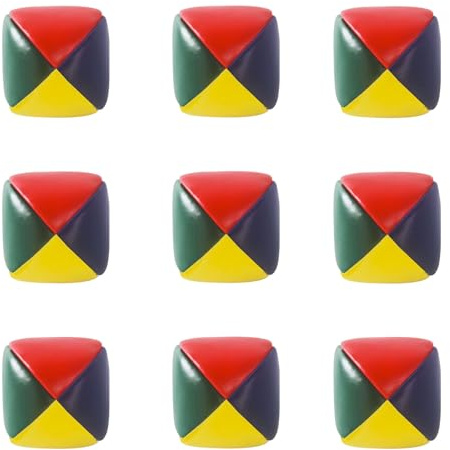 HIUOUIH Palline Giocoleria 9 Palline in Ecopelle Impermeabile Palline da Giocoliere per Principianti ed Bambini