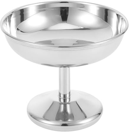 Alipis Coppa Gelato in Acciaio 304, Tazza Da Dessert Riutilizzabile Grande, Ciotola Multifunzionale Per Macedonie, Yogurt e Snack, Facile Da Pulire, Portatile Per Uso Quotidiano e Feste