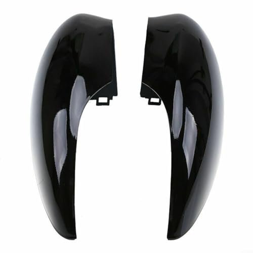 Auto-Rückspiegelgehäuse, Für Ford Für Fiesta Für MK7 2008-2017, Glänzend Schwarze Seitenspiegel Abdeckungen, Paar Rückspiegel Kappen, ABS Kunststoff Ersatz Zubehör Für Vorne Rechts Links