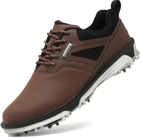 ULTIANT Chaussures de Golf Homme, Imperméables et Respirantes, avec Lacets Ajustables, Léger et Anti-Dérapant, Adaptées pour l'Entraînement et Le Jeu de Golf