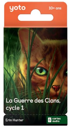Yoto – Pack La Guerra de los Clanes, libros de audio para niños en francés, Erin Hunter, para escuchar en contadora de noche Caja de historias Player y Mini, Fantasía, grandes aventuras de 10 a 14