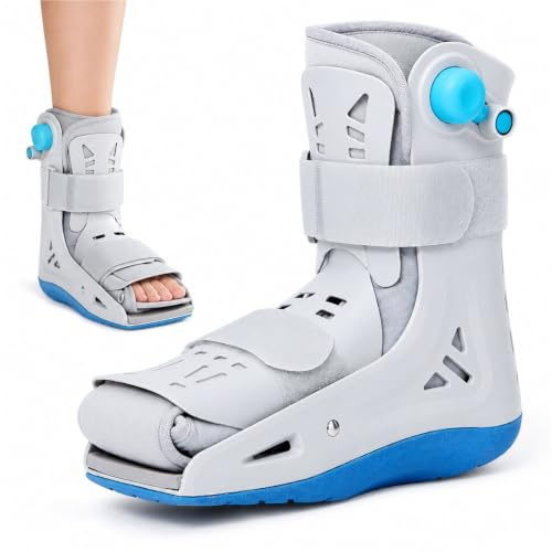 Tutore Ortopedico Stivale Camminatore Walker Boot per Frattura Caviglia e Piede Supporto Pneumatico Regolabile Riabilitazione Post Operatoria Ambidestro (L)