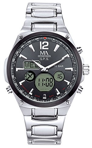 Meister Anker Herren Uhr 23cm Edelstahl grau Quartz Mineralglas 490000130