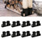 EINFEBEN Holzstapelhilfe,stabile Holz Stapelhilfe,Brennholz Stapelhilfe,Holzstapelhalter,Kaminholz,Gestell Holz schwarz (8 Stück)