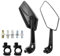 ETOPARS 1 Paire 10mm 8mm Rétroviseurs de Moto Universels Rétroviseur de Guidon d'extrémité Moto Rétroviseurs Latéraux 360 Degrés Rotation Réglable Scooter avec 7/8 Montage