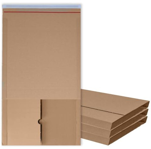 AKAR Book Wrap Mailer (302x215 + 80mm) A4 Postal Boxes for Posting Packaging & Secured Shipping | Protective Corrugated Cardboard Mailer cover from the edges | Perfect for Books, Catalog, Diary (5)