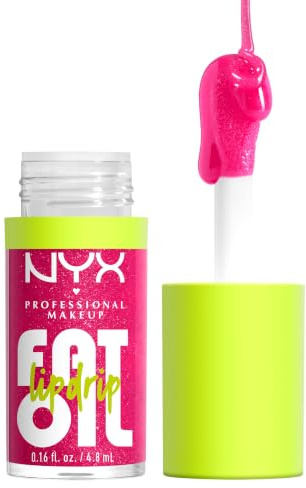 Nyx Professional Makeup Feuchtigkeitsspendender Lipgloss, Intensiver Glanz und bis zu 12 Stunden Pflege, Mit dickem Applikator und nährenden Ölen, Fat Oil Lip Drip, Farbe: Supermodel, 1 Stück