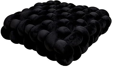 Knotenkissen für Couch dekorative, 15.7 Plüsch Geknotetes Stuhlkissen Quadrat Weben Zierkissen für Sofa Stuhl Bett Zimmer dekorativStuhl