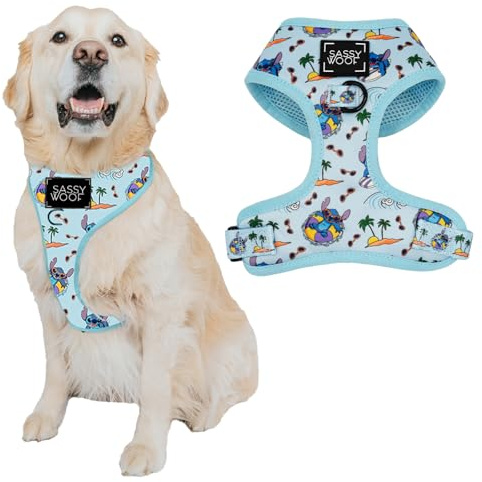 Sassy Woof Dog Adjustable Harness - Disney Stitch - X-Large