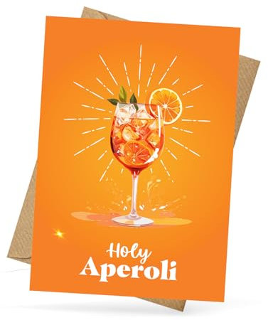 KOKO&LORA® Premium Grußkarte Holy Aperoli - spritzige Karte mit Umschlag zum Geburtstag uvm.