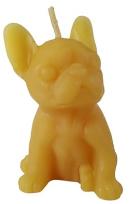 Bivaxljus bulldog hundljus 5 cm 100 % rent bivax