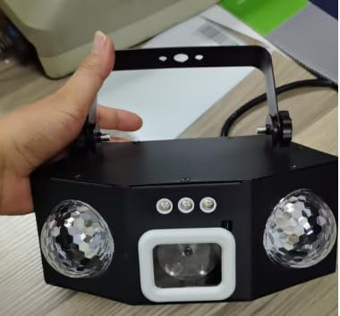 Vicalo Disco Light with Dual Disco Balls Disco Lights for Parties Sound Activated Party Lights RGB Strobe Stage Effect Light for DJ KTV Club Christmas