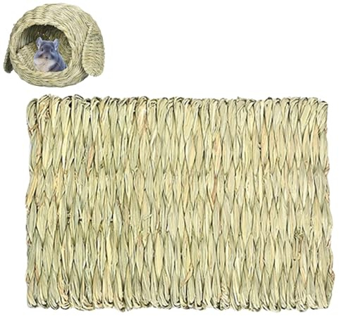 Casa de césped para Conejos, cabaña de Cama Hecha a Mano, cómoda cabaña de Animales, Cama escondida, masticable para Conejo, cobayas, hámster, Chinchilla