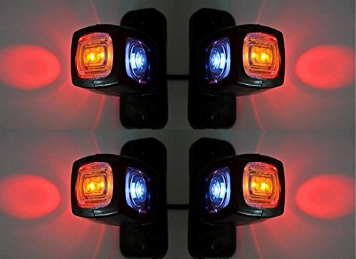 24/7 AUTO 4x Side Rear Outline Triple function Marker Lights 24V 12V Trailer Van Truck Caravan Chassis Motorhome orange white red