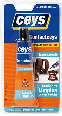 Ceys - ContactCeys Transparente - Formato blister 70 ml - Super resistente al calor y humedad - Pegado de piel