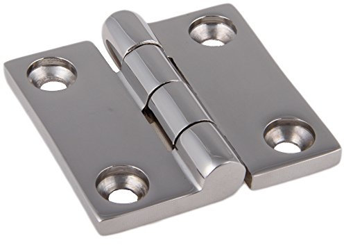 Edelstahl Scharnier ECKIG symmetrisch 50 x 50 mm Edelstahlscharnier Edelstahl A4 Lückenscharnier Beschlag Scharnier