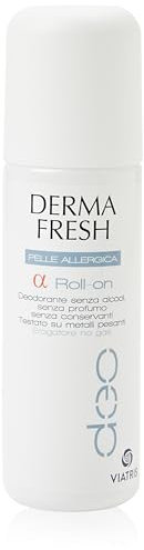 Dermafresh Alfa Pelle Allergica, Deodorante Roll On Ipoallergenico, Senza Alcol e Senza Profumo, 75 ml