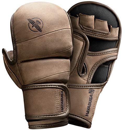 Hayabusa T3 LX Leather 7oz MMA Sparring Training Gloves Men & Women - Brown, Medium
