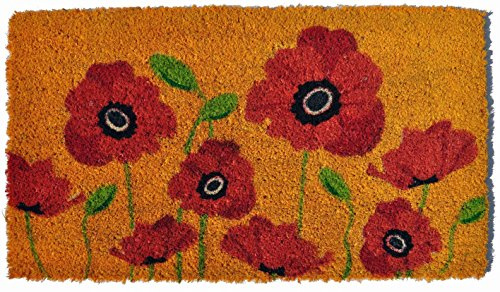 Casatessile Coco Felpudo Amapola cm 40 X 70 Felpudo Entrada Exterior Flores