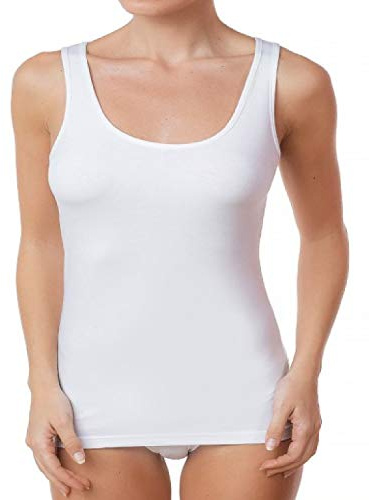 JADEA 3 Pezzi Canotta Donna Spalla Larga 9205 in Interlock, Bianco, 4