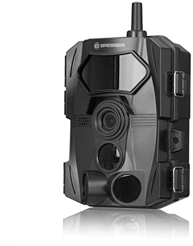 Bresser Vilda kamera WLAN 24MP Full HD 1080P inkl. ljudinspelning med rörelsedetektor och mörkerseende för observation av vilda djur och objektskydd, vattentät IP54, 160 x 110 x 75 mm