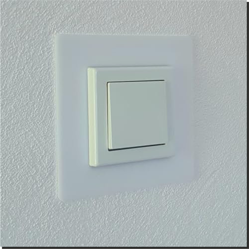Tapetenschutz Dekorrahmen Wandschutz Tapetenschoner Lichtschalter Acryl Schalter (3-fach Rahmen, weiß)
