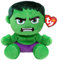 TY Hulk Marvel Avengers Beanie Babies Regular, Lizenziertes Beanie Baby Weichplüsch Spielzeug, Sammlerstück Kuscheliger Plüschteddy