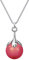 PANDA LUXURY JEWELLERY Halskette Damen Sterling Silber 925 Kette mit Anhänger Kette mit Perlen Halskette Mädchen Schmuck für Sie Modeschmuck Geschenk Frauen Geschenkbox Handmade: Ketten (Neon Red)