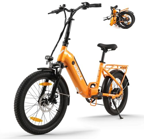 VAKOLE VT4 E-Bike Klapprad 20 Zoll Elektrofahrrad 36V 13Ah Akku Bis zu 75KM