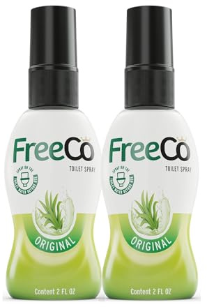 FreeCo Bloqueador Anti-Olor WC (Before-you-go) | Pack Doble 2x60ml | Toilet Spray Aceites Esenciales Naturales | Ideal para Hogar, Oficina, Restaurante, Viaje | Aroma a Cítricos