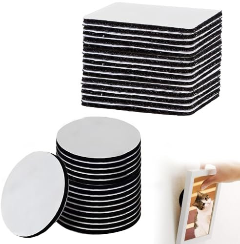 30PCS Carpet Grippers for Rugs on Carpet and Wooden Floors - Hook and Loop Pads, Non Curl Reusable Stickers for All Floor Types