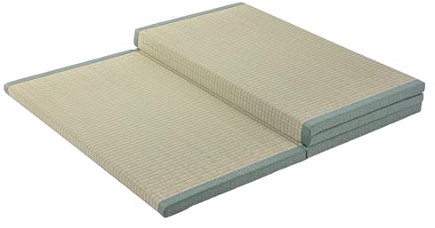 Tappetino Tatami Tradizionale Giapponese - Materasso Futon Solido E Confortevole A 4 Pieghe Erba Verde Naturale - Ottimo Per La Meditazione, Lo Yoga, La Sala Zen, La Sala Da Tè Giap(Size:90x200x3.5cm)
