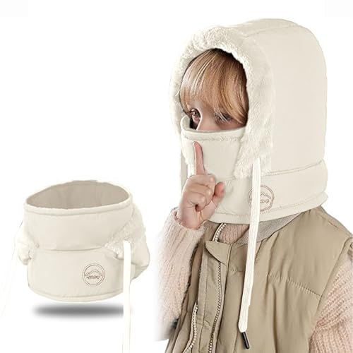 crazy bean Vintermössa pojkar flickor babymössa med justerbar dragsko termisk halsskyddsmössa för unisex baby 3–8 år