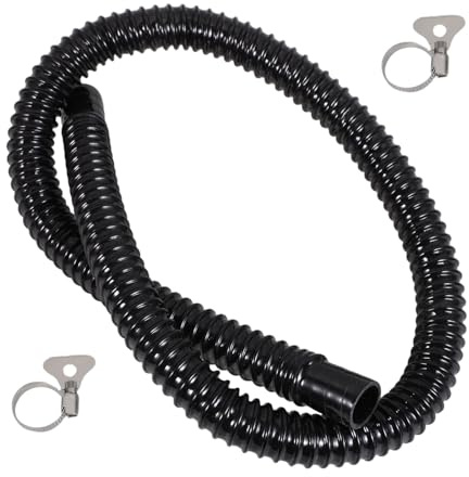 LOLIPPYY Manguera de Acuario Flexible de 20 Mm con Cabezal de Gel y Abrazaderas, Tubo Corrugado de Plástico de 100 Cm para Transferencia y Cambio de Agua en Peceras de Agua Dulce