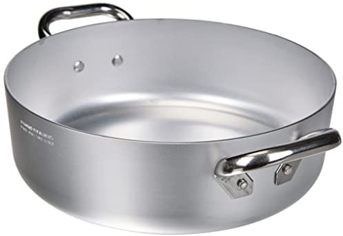 Pentole Agnelli ALMA10628 Cm 28 Agnelli Alluminio Professionale, 6.4 L, Acciaio Inossidabile, Argento, 28 cm